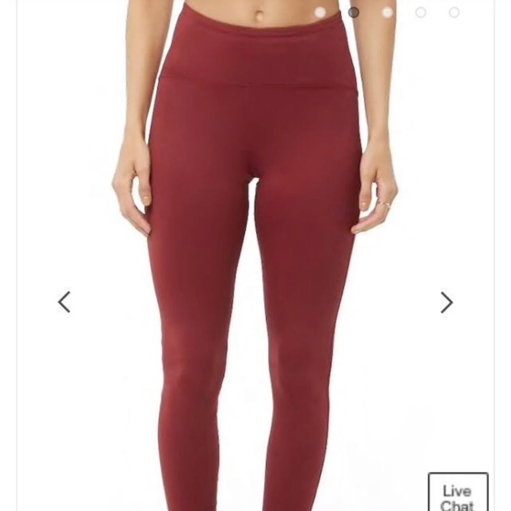 Forever 21 burgundy long leggings